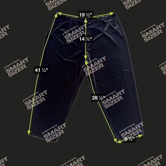 Vtg Velvet Pants Womens 22W Zip Back‎ 90s Plus Evening Party Whimsigoth Stretch - Picture 2 of 5